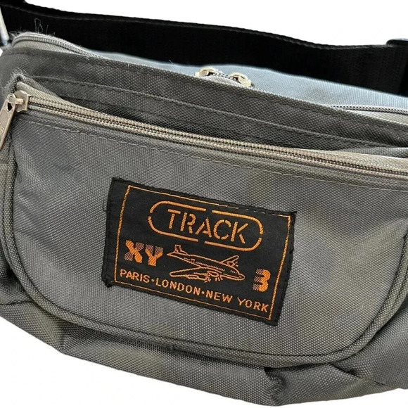Track XY 3 Paris London NY Gray Vintage Fanny Pack - Picture 3 of 5
